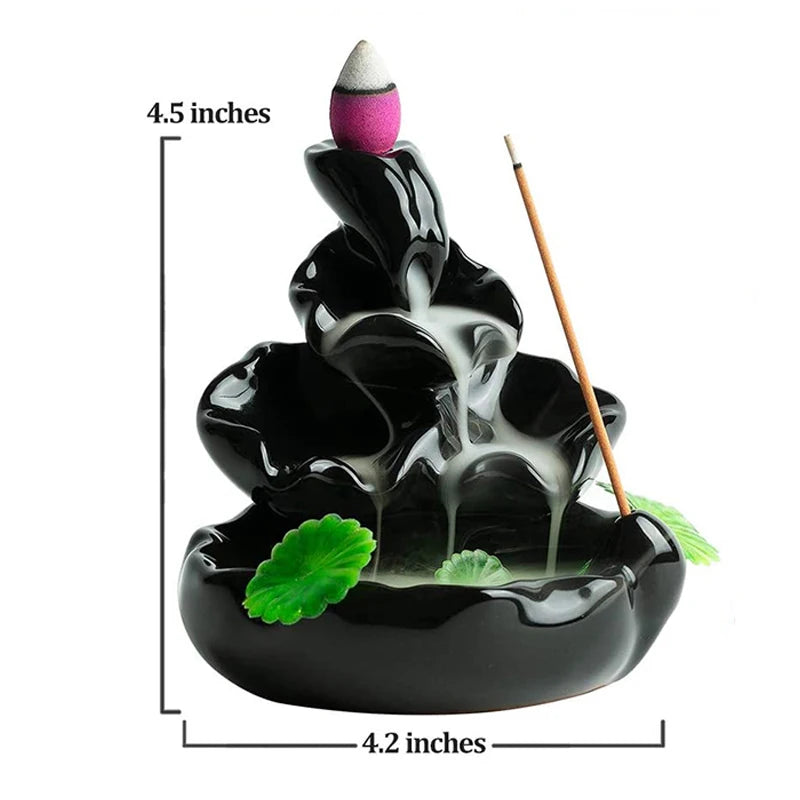 Waterfall Ceramic Incense Burner