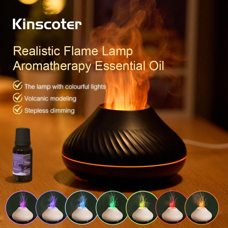 130ml Volcanic Aroma USB Diffuser Essential Oil Lamp