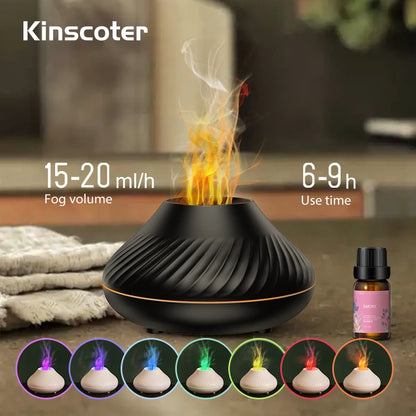 130ml Volcanic Aroma USB Diffuser Essential Oil Lamp