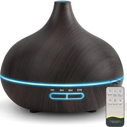 550ml USB Essential Oil Diffuser with 7 Color LED Lights & Remote Control