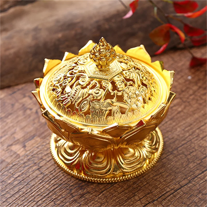 Lotus Flower Metal Incense Burner