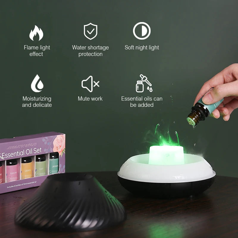 130ml Volcanic Aroma USB Diffuser Essential Oil Lamp