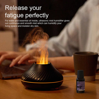 130ml Volcanic Aroma USB Diffuser Essential Oil Lamp