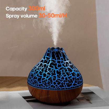 300ml Volcano Air Humidifier Desktop Electric USB Water Mist Diffuser